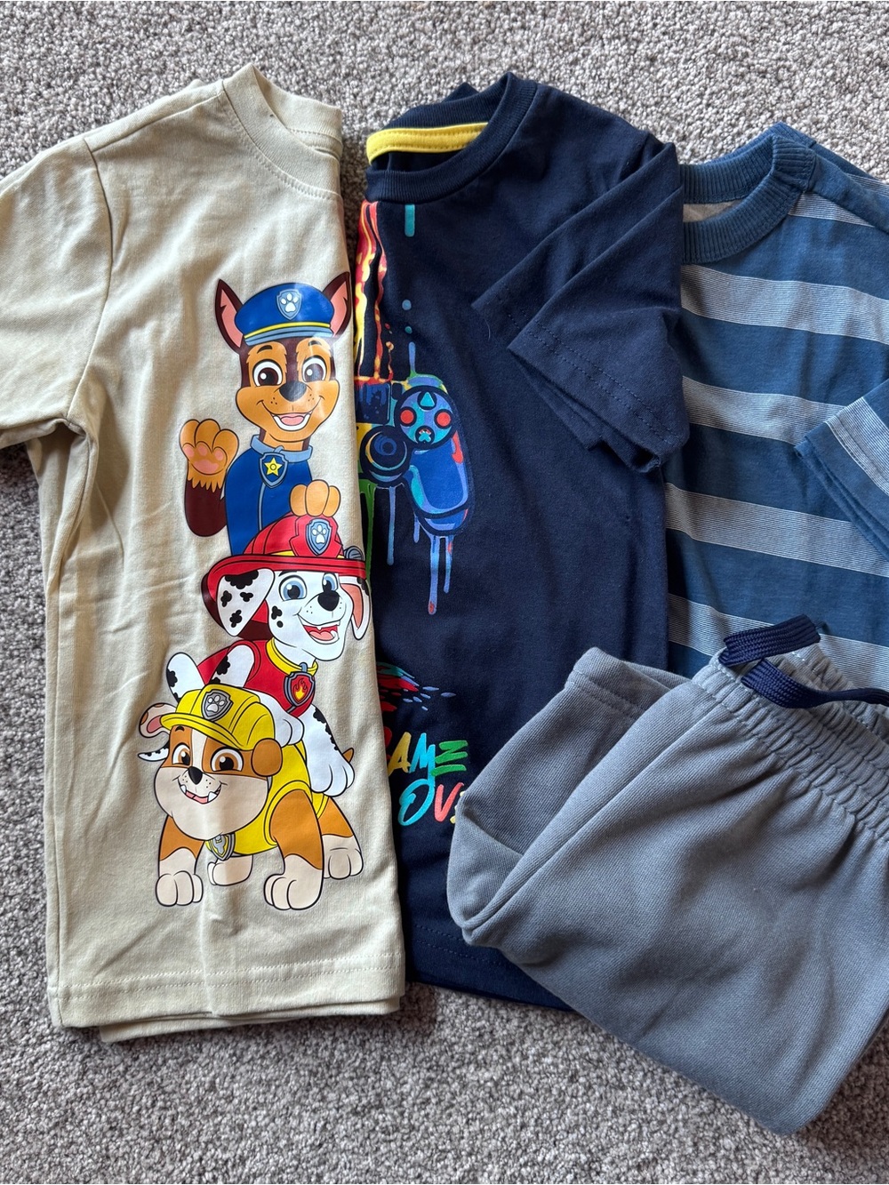 Paw Patrol Kids Matching Set - Navy, Tan, Gray